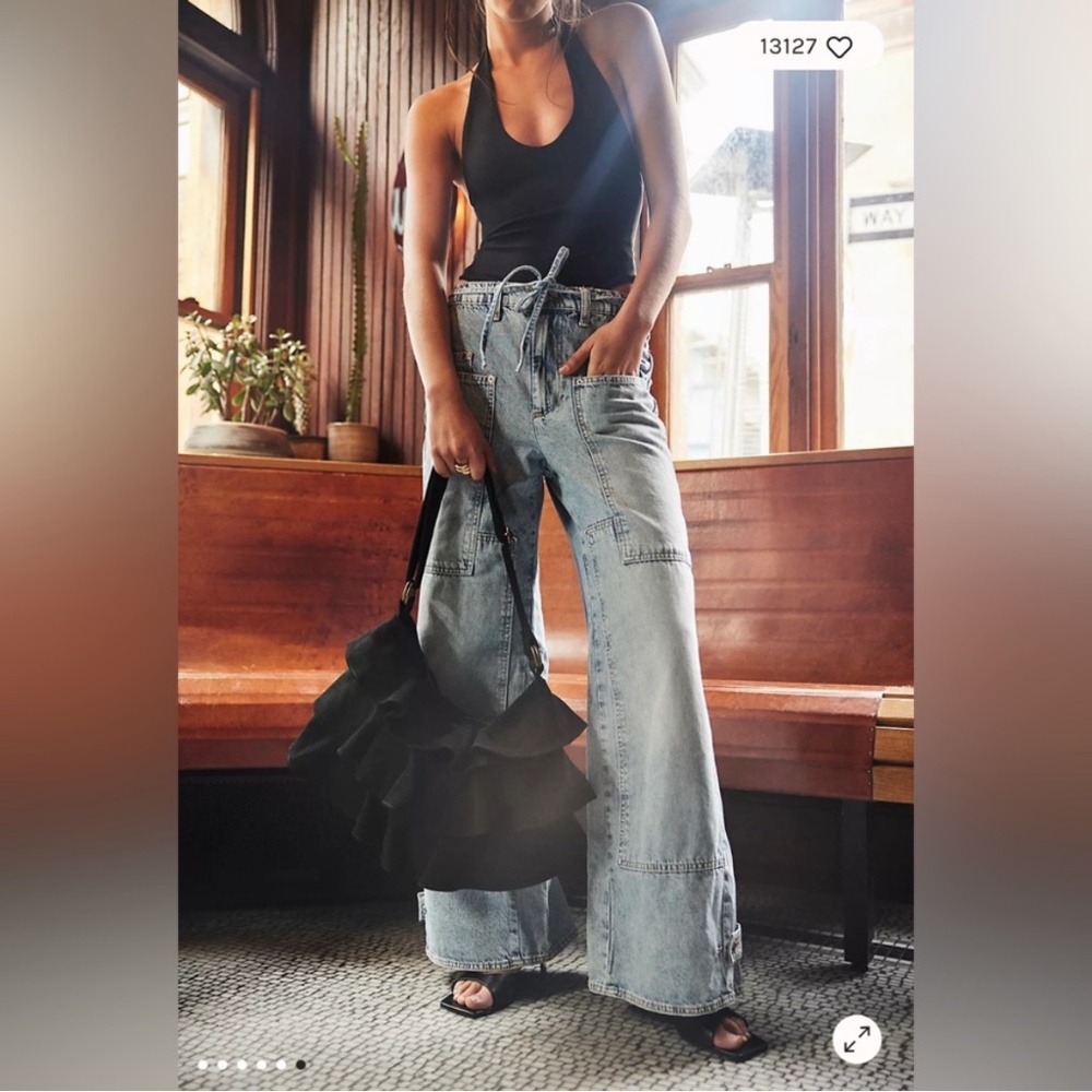 Free People CRVY Outlaw Wide-Leg Jeans